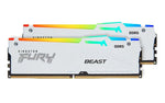 Kingston FURY Beast RGB 32GB (2x16GB) 288-Pin DDR5 6400MHz Desktop Memory Kit - White