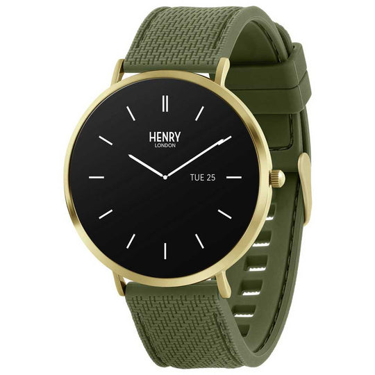 Henry London HD Ultra Slim Amoled Green Strap Smart Watch