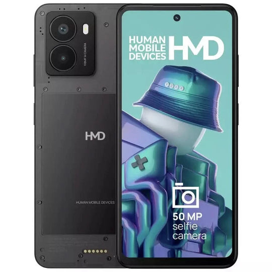 جوال اتش ام دي فيوجن، 6.56 بوصة، 6 جيجا رام، 128 جيجا تخزين، ثنائي الشريحة، 5G - أسود