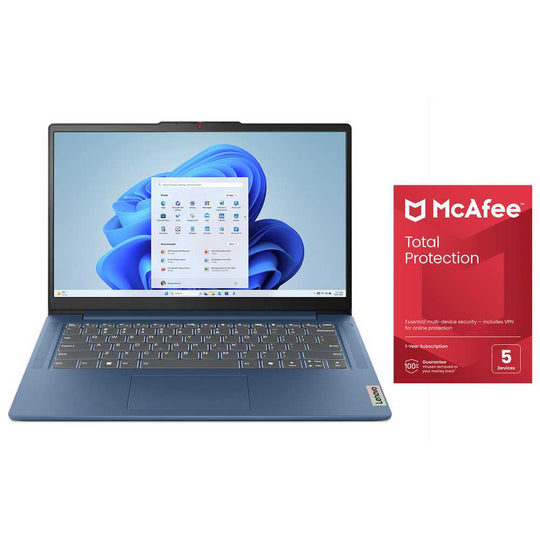 Lenovo - IdeaPad Slim 3i + 15.6in + Laptop - Intel Core i3-N305 - Intel UHD Graphics - 8GB RAM - 128GB UFS - 15.6-inch FHD - Windows 11 S - Abyss Blue