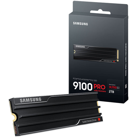 Samsung 9100 Pro 2TB M.2 2280 PCIe 5.0 x4 NVMe Solid State Drive with Heatsink