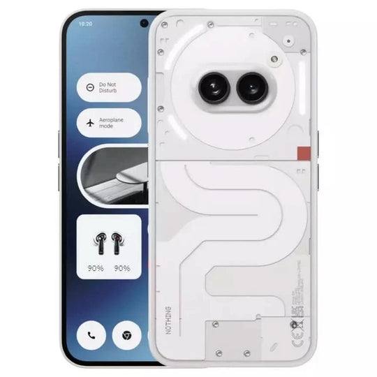 نوثينج فون 2a، شاشة 6.7 بوصة، رام 12 جيجا، تخزين 256 جيجا، شريحتين اتصال، الجيل الخامس - ابيض .