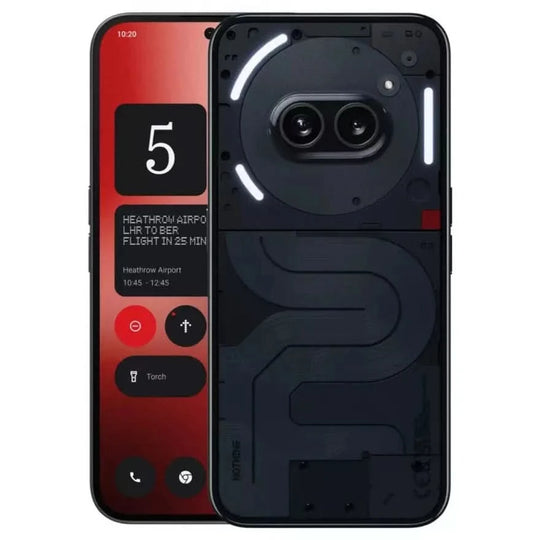 هاتف نوثينج (2a)، شاشة بحجم 6.7 بوصة، 12 جيجابايت RAM، سعة تخزين 256 جيجابايت، ثنائي الشريحة، اندرويد 5G - أسود.