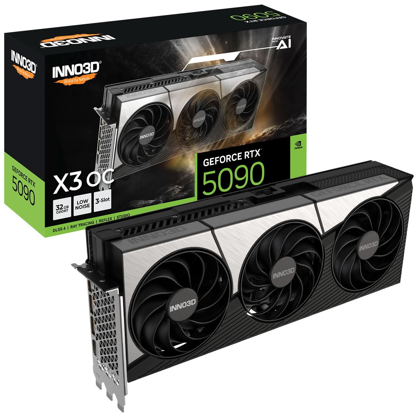 Inno3D GeForce RTX 5090 X3 OC 32GB GDDR7 2452 MHz | GIGATE KSA