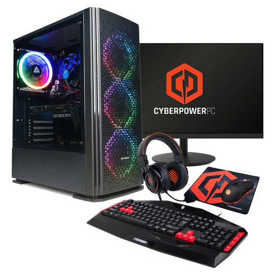 CyberPowerPC - Ryzen 5 + ARG010229 + Gaming PC Bundle - AMD Ryzen 5 5500 - NVIDIA RTX 4060 - 16GB DDR4 - 1TB NVMe