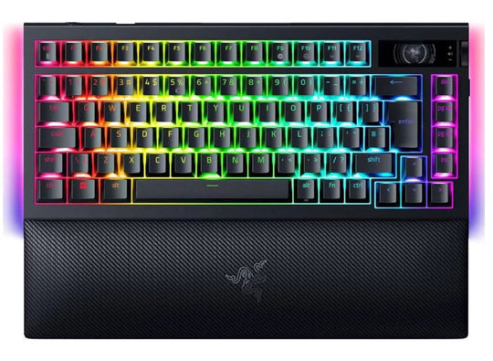 Razer BlackWidow V4 Pro - USB + RF Wireless + Bluetooth Gaming Keyboard - QWERTY US International - Black