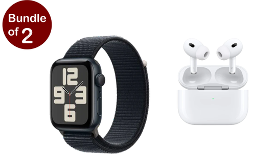 باقة جي جيت , ساعة آبل S8  بنظام تحديد المواقع وشاشة ريتينا اوليد مقاس 44 مم مع حزام رياضي + ايربودز ابل الجيل الثاني من سماعات الأذن الداخلية بتقنية البلوتوث، أبيض