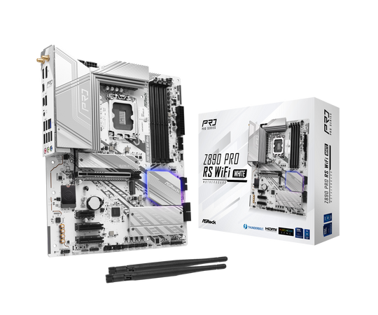 Asrock Z890 Pro RS WIFI White Socket LGA 1851 ATX Motherboard