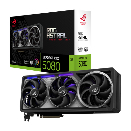 ASUS ROG Strix GeForce RTX 5080 Astral 16GB GDDR7 2670 MHz Graphics Card