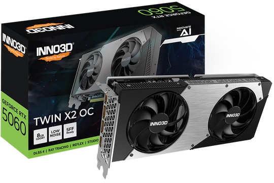 Inno3D GeForce RTX 5060 Twin X2 OC 8GB GDDR7 PCI-Express Graphics Card