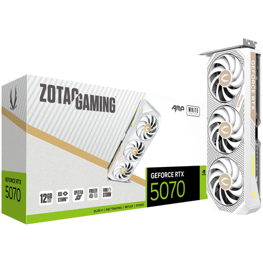 Zotac GeForce RTX 5070 AMP White Edition 12GB GDDR7 2587 MHz Graphics Card