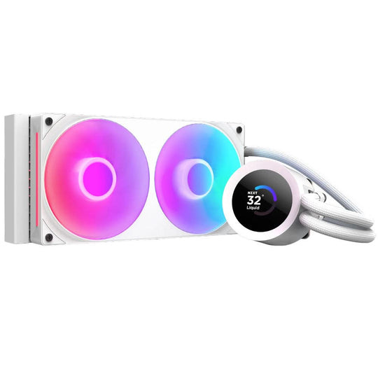 NZXT Kraken Plus 240 White RGB AIO CPU Liquid Cooler – 240mm LCD Screen
