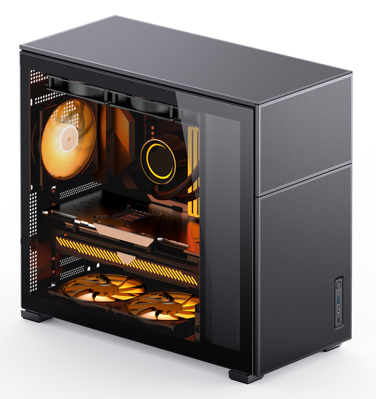 Jonsbo D41 Mesh Standard ATX PC Case – Black, Tempered Glass