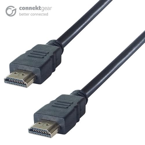 كابل HDMI V2.0 4K UHD من كونكتجير بطول 0.5 متر - موصل ذكر إلى ذكر، موصلات ذهبية