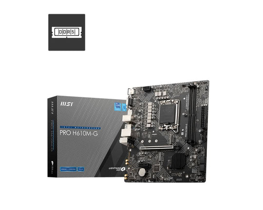 MSI PRO H610M-G Socket LGA 1700 MicroATX Black Motherboard
