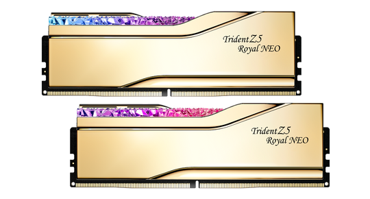 G.Skill Royal RGB EXPO 64GB (2x32GB) 288-Pin DDR5 6000MHz Desktop Memory Kit - Gold