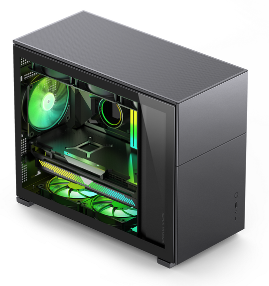 Jonsbo D31 Standard Micro-ATX PC Case – Black, Tempered Glass