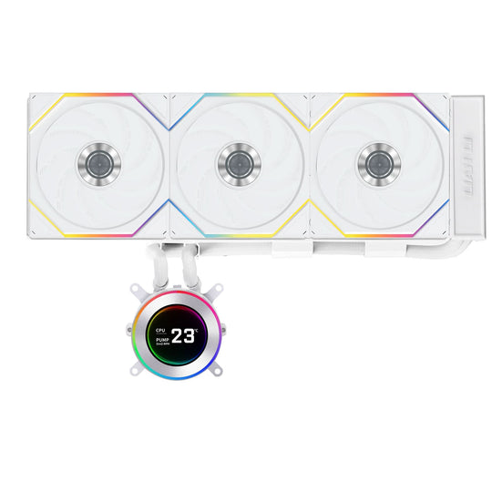 Lian Li HydroShift II LCD-C 360TL AIO CPU Cooler - 360mm Radiator - 2.1" IPS LCD - White