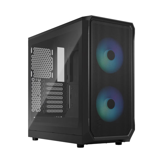 Fractal Design Focus 2 Mid Tower ATX Case Tempered Glass - Black