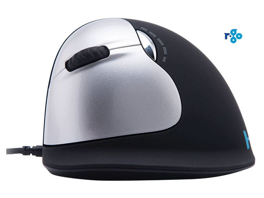 R-Go Tools Ergonomic mouse R-Go HE Break with break software, large (hand size ≥ 185 mm), left-handed, Wired, black