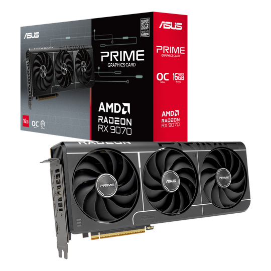 Asus Radeon RX 9070 Prime OC EVO 16GB GDDR6 PCI-Express Graphics Card