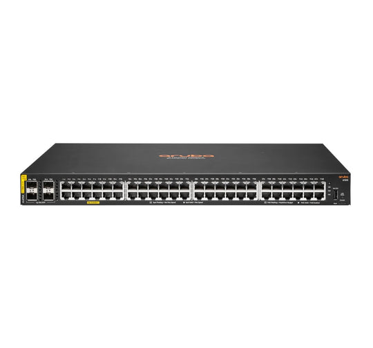 Aruba 6100 48G Class4 PoE 4SFP+ 370W Managed L3 Gigabit Ethernet (10/100/1000) Power over Ethernet (PoE) 1U Black JL675A