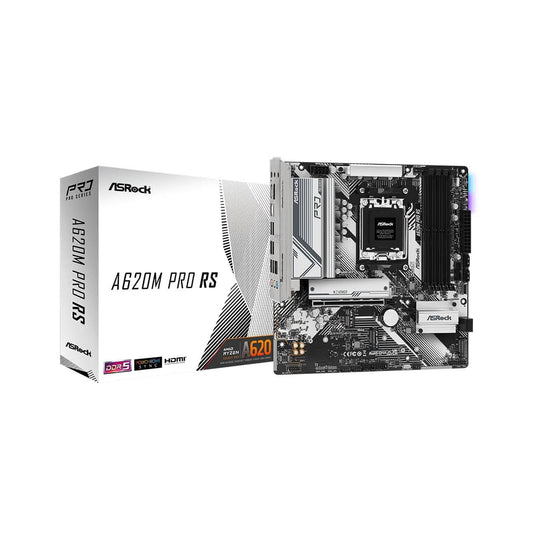لوحة أم أسروك A620M Pro RS بمعالج AMD A620 مقبس AM5 بحجم ميكرو ATX