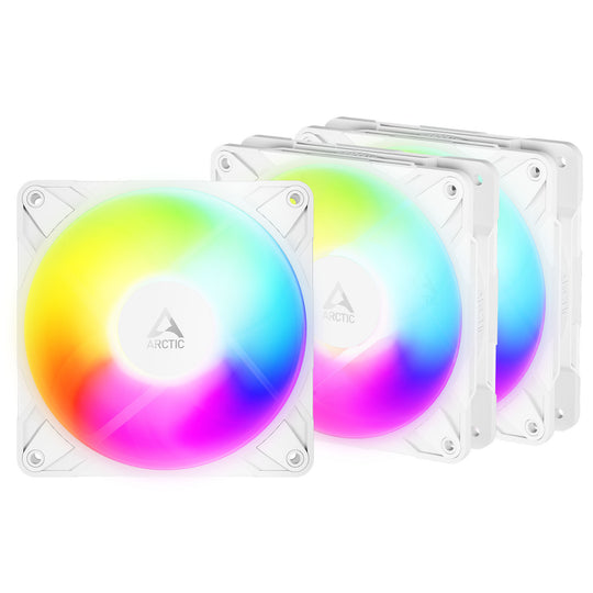 Arctic P12 Pro Reverse A-RGB WhIte PWM Triple Fan Pack - 120mm