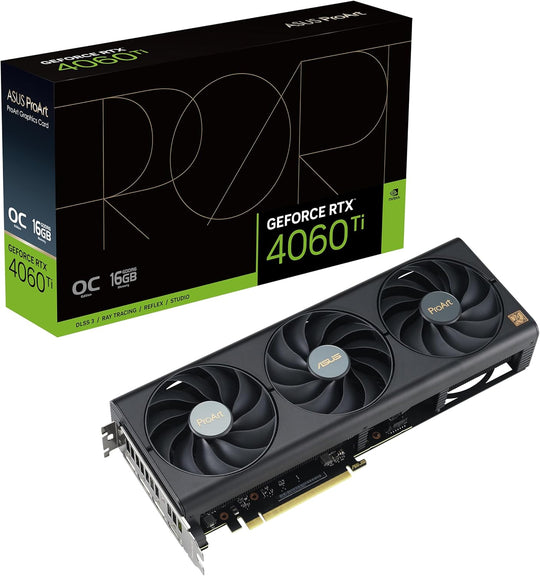 ASUS ProArt, GeForce RTX 4060 Ti OC, 16GB GDDR6, Axial-tech, Graphics Card