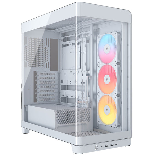 CORSAIR FRAME 4500X RS-R ARGB Panoramic Glass Mid-Tower PC Case, White