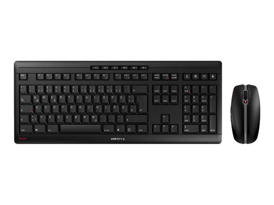 CHERRY Stream Desktop keyboard Mouse included RF Wireless QWERTZ Swiss Black