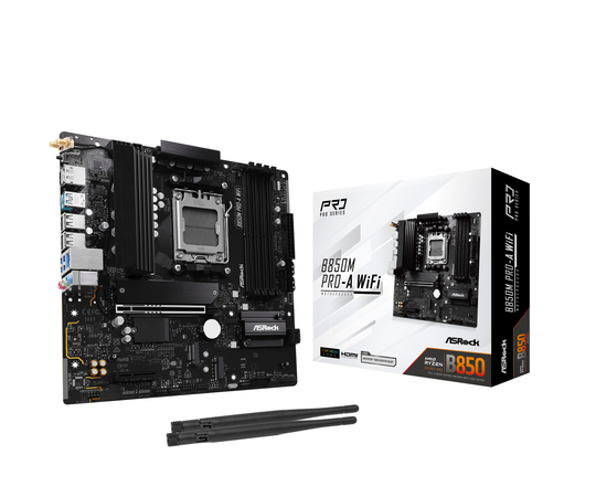 ASRock B850M Pro-A WiFi Socket AM5 DDR5 mATX Motherboard