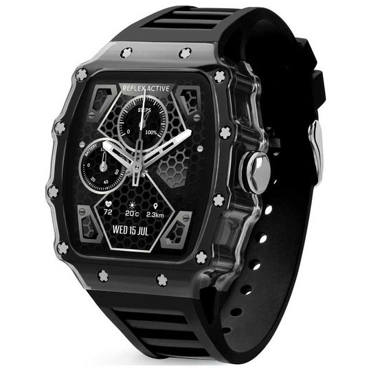 Reflex Active Black Strap Calling Smart Watch