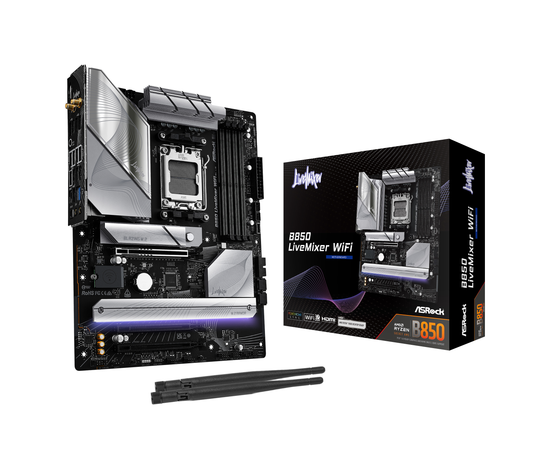 ASRock B850 LiveMixer WiFi Socket AM5 ATX Black Motherboard