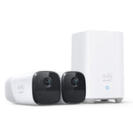 نظام أمان منزلي لاسلكي EufyCam 2 Pro من Eufy Security، بطارية تدوم لمدة 365 يومًا، متوافق مع HomeKit، دقة 2K، مقاوم للطقس بتصنيف IP67، رؤية ليلية، حزمة من كاميرتين، بدون رسوم شهرية