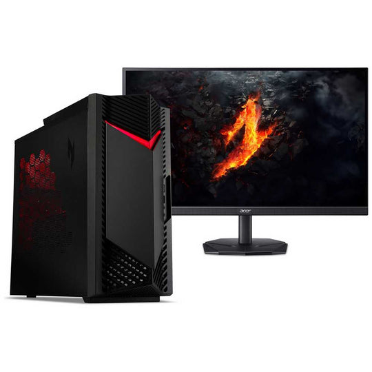 Acer - Nitro + N50-650 + Gaming PC & Monitor - Intel Core i5-13400F - NVIDIA RTX 4060 - 16GB RAM - 512GB SSD