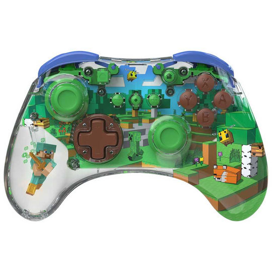 PDP REALMz Switch Wireless Controller Minecraft Forest Biome