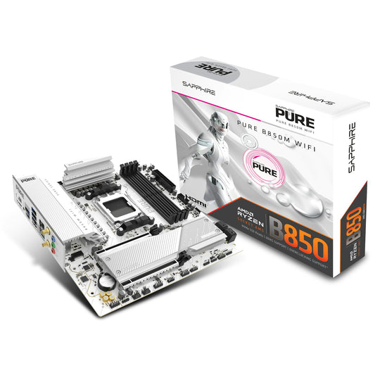 Sapphire Pure B850M WiFi (Socket AM5) DDR5 Micro-ATX Motherboard