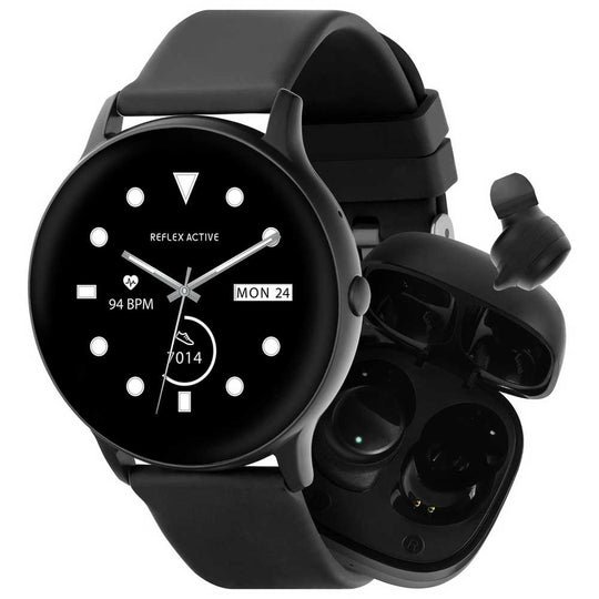 Reflex Active Black Calling Smart Watch and Earbud Set