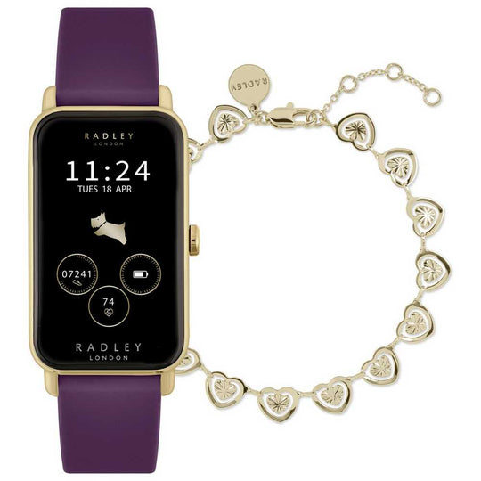 Radley Series 21 Purple Strap Smart Watch and Bracelet Set