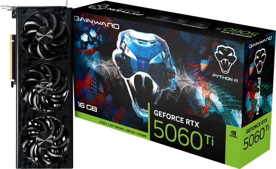 Gainward GeForce RTX 5060 Ti Python III 16GB GDDR7 2407 MHz Graphics Card