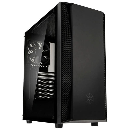 Silverstone Fara Mid-Tower Case - Black Tempered Glass