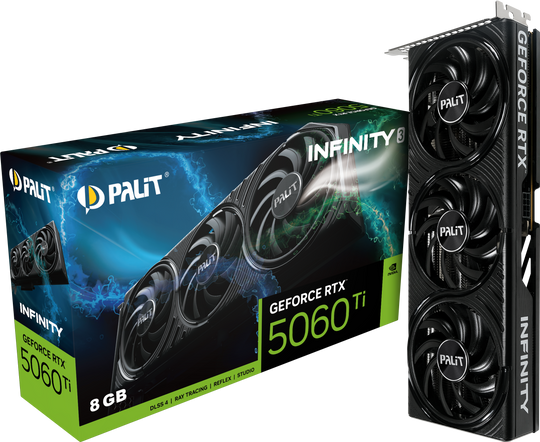 Palit GeForce RTX 5060 Ti Infinity 3 8GB GDDR7 2407 MHz Graphics Card