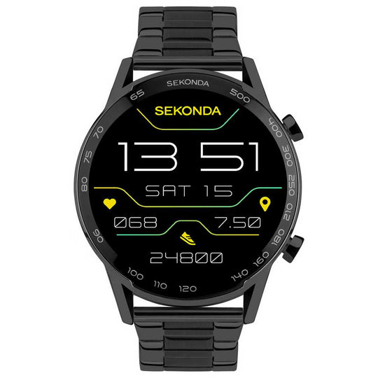 Sekonda Black Stainless Steel Bracelet Smart Watch