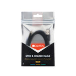 Canyon, CNE-CFI3B, mobile phone cable, 1 m, USB A, Lightning, Black