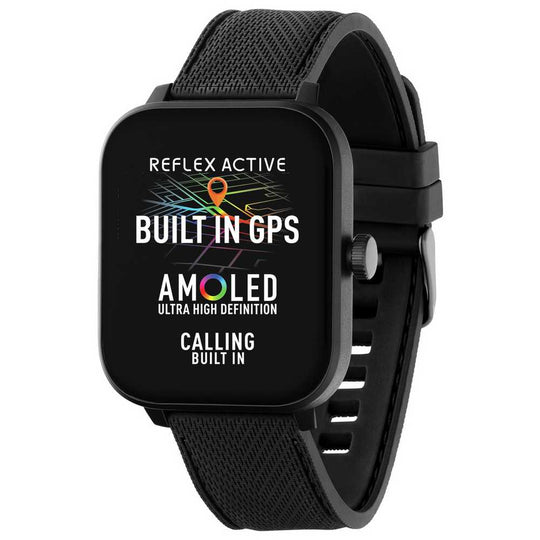 Reflex Active Series 44 Black Amoled GPS Calling Smart Watch