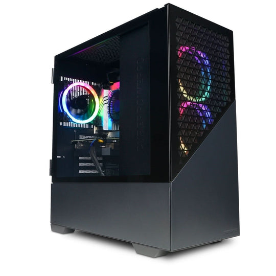 CyberPowerPC - Amethyst + Gaming PC - AMD Ryzen 5 5500 - NVIDIA RTX 4060 - 16GB DDR4 - 500GB SSD - Black