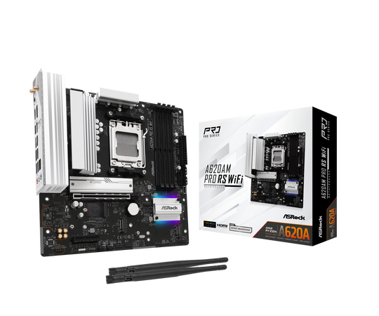 Asrock A620AM Pro RS WIFI (Socket AM5) DDR5 Micro-ATX Motherboard
