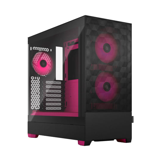 Fractal Design Pop Air Tower ATX Case with Tempered Glass - Black/Magenta
