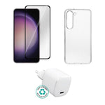 eSTUFF ES-KIT-SAMGALS23 mobile device charger Mobile phone Transparent, White AC Indoor